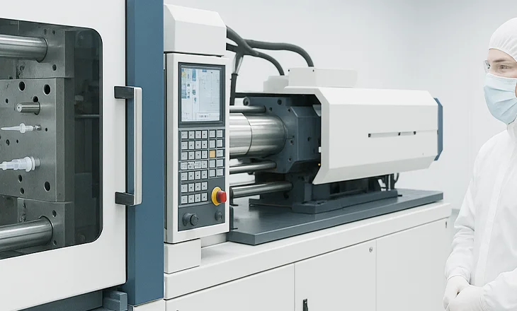 Máquina de moldeo por inyección con fuerza de sujeción de 1800T con tecnología de sala limpia y características que cumplen con la FDA, perfecta para la fabricación de dispositivos médicos. Máquina de moldeo por inyección con fuerza de sujeción de 1800T con tecnología de sala limpia y características que cumplen con la FDA, perfecta para la fabricación de dispositivos médicos.